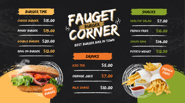 Restaurant Signage Board Template