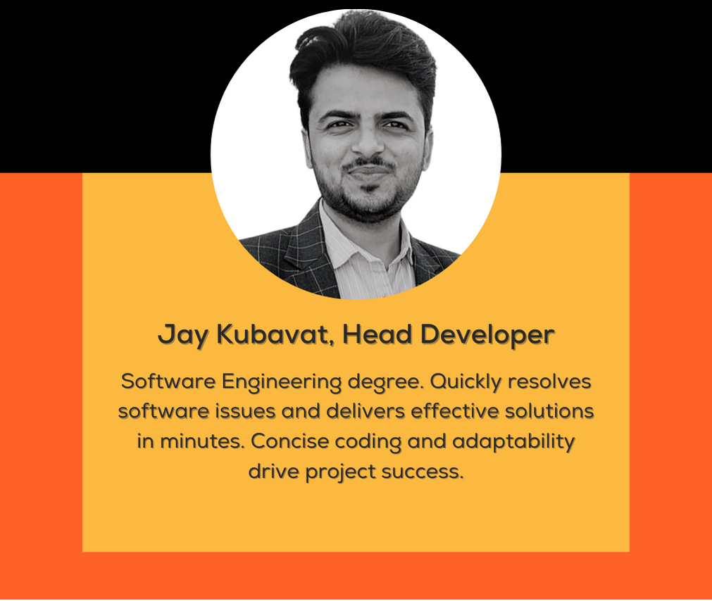 Jay Kubavat, Head Developer