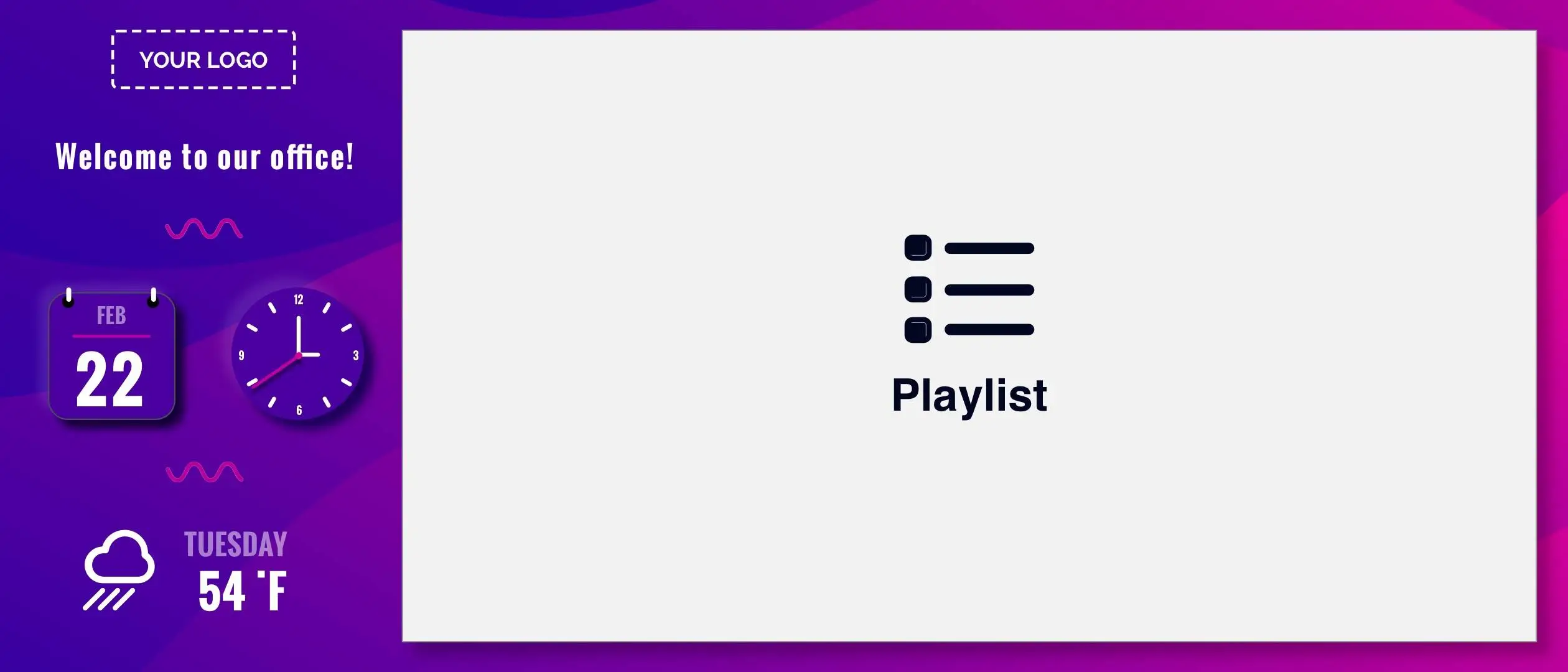 Digital Signage Playlist