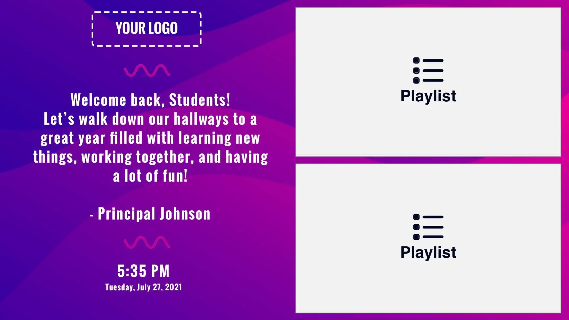 Digital Signage Playlist