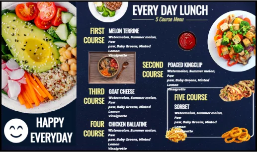 Lunch Digital Menu
