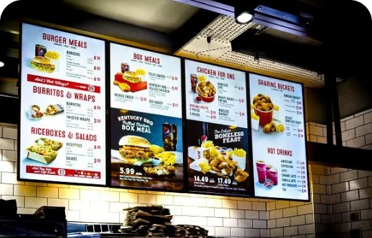 Digital menu board