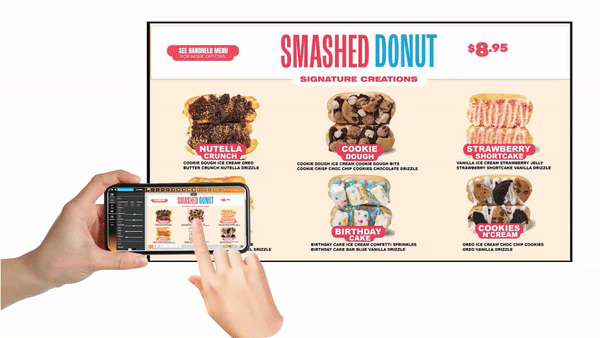 Mobile Instant Content Updates for Digital Menu Board