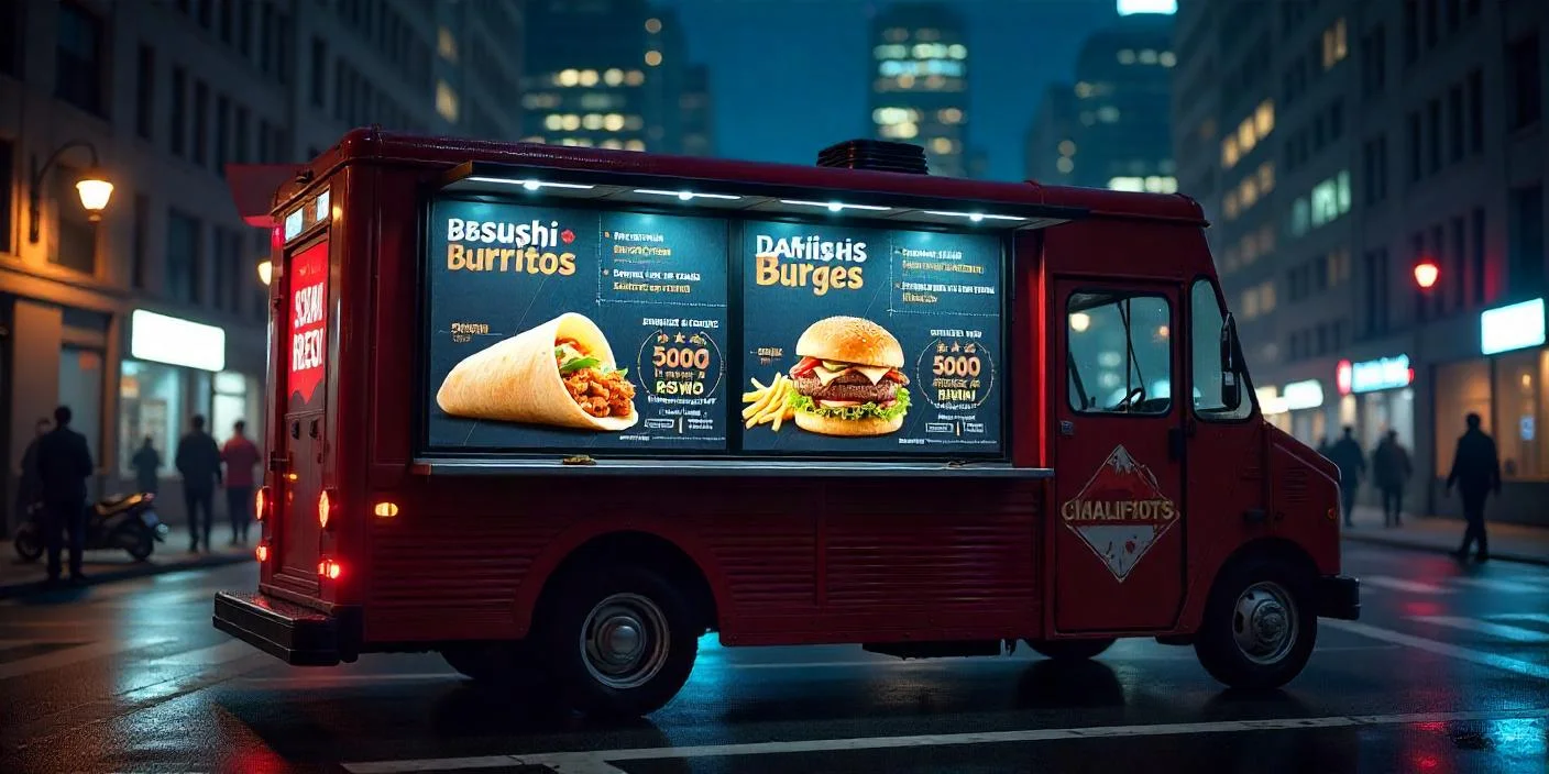Digital Menu Boards for Food Trucks
