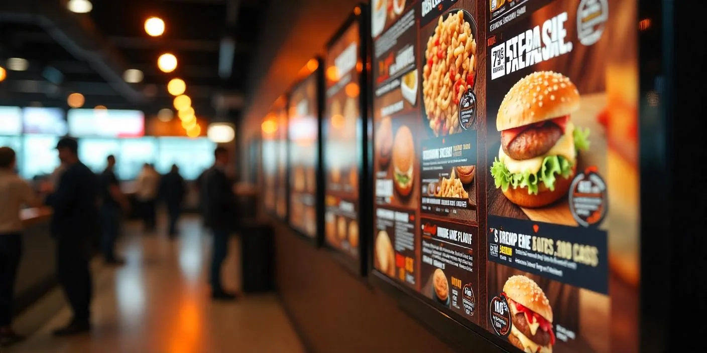 Digital TV menu boards