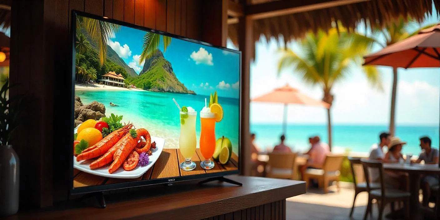 Energy-efficient displays of TV menus