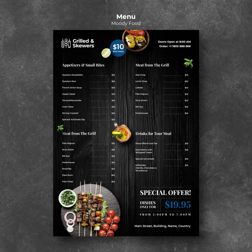 Restaurant Menu Signs