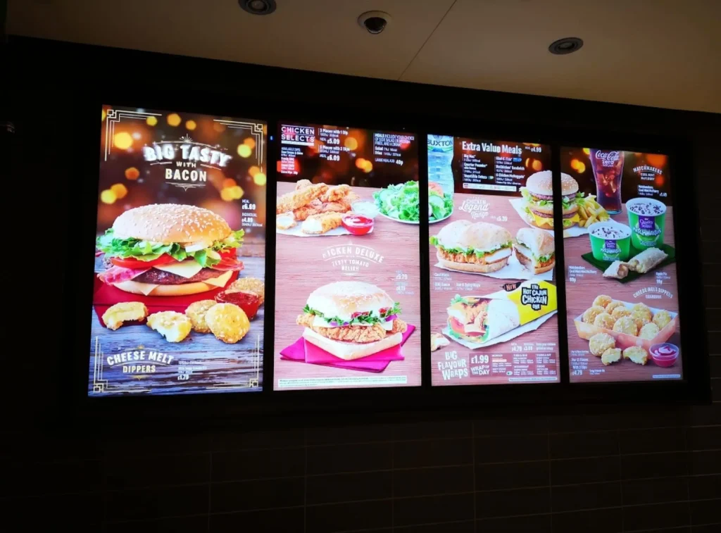 Restaurant digital menu board templates