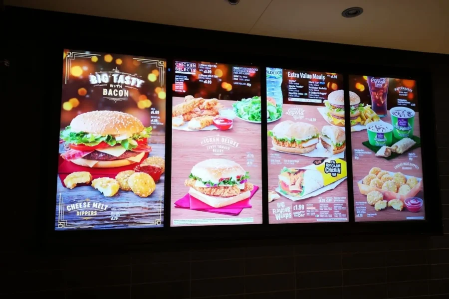 Restaurant digital menu board templates