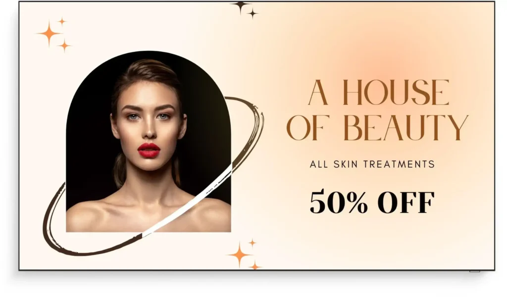 Digital signage for Salons