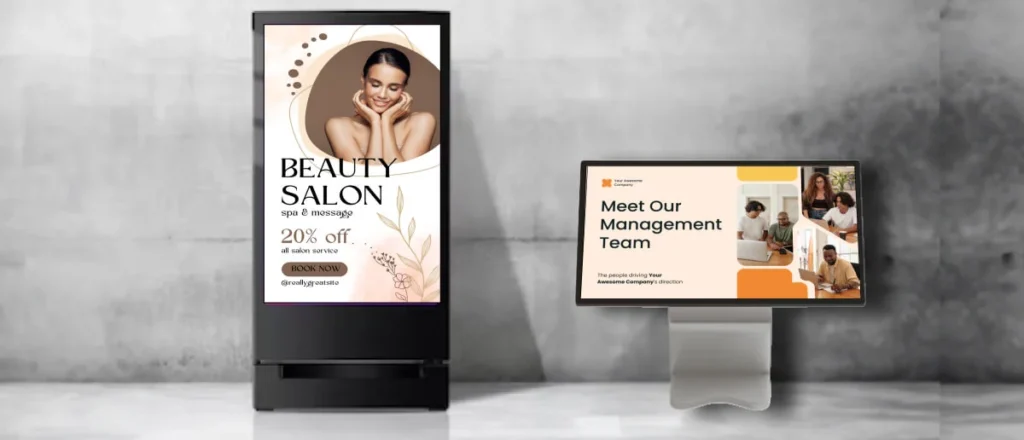 Salon digital signage