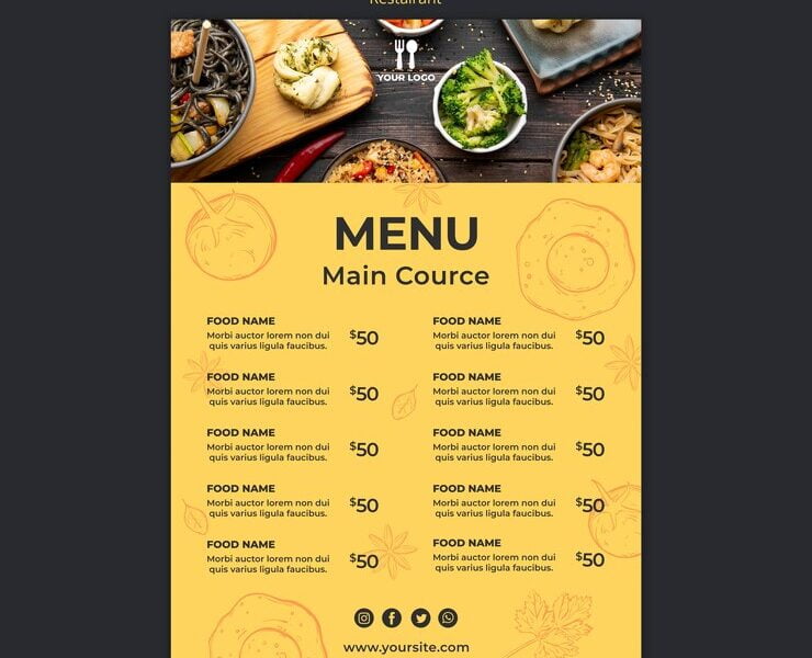 Restaurant menu board design