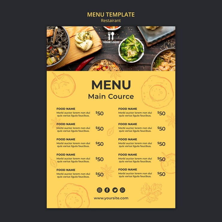 Restaurant menu board design