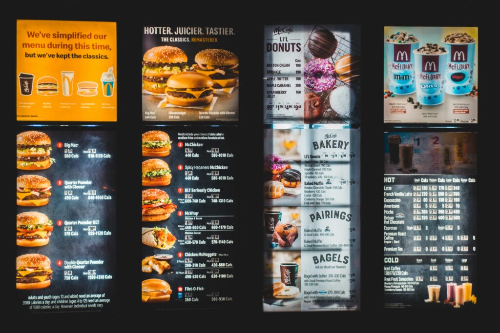 restaurant digital signage