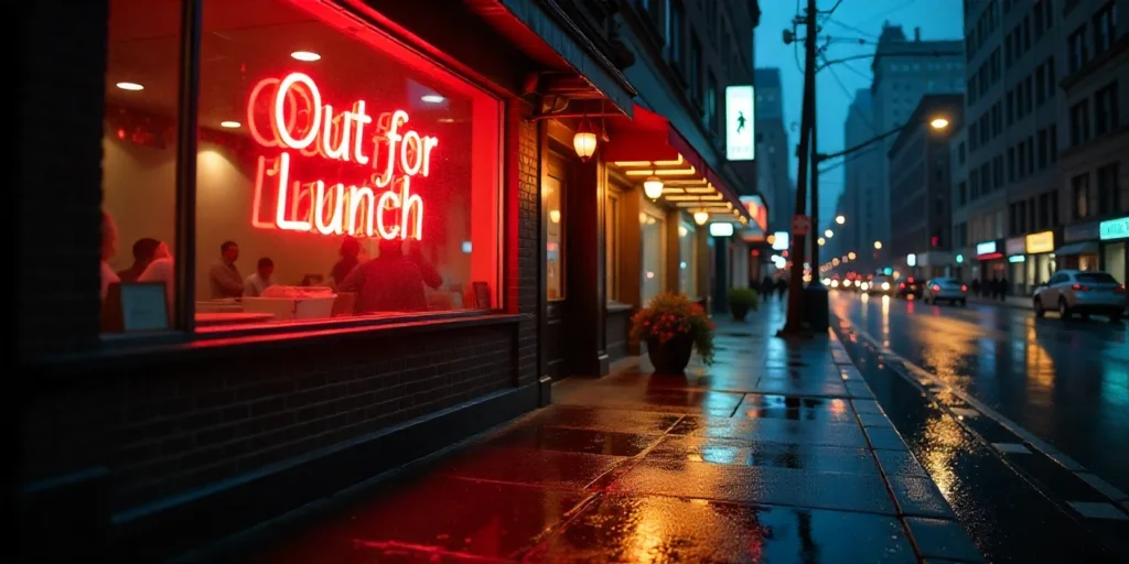 Out for Lunch Signage