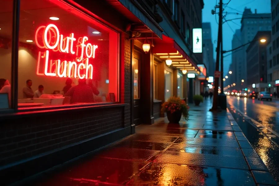 Out for Lunch Signage