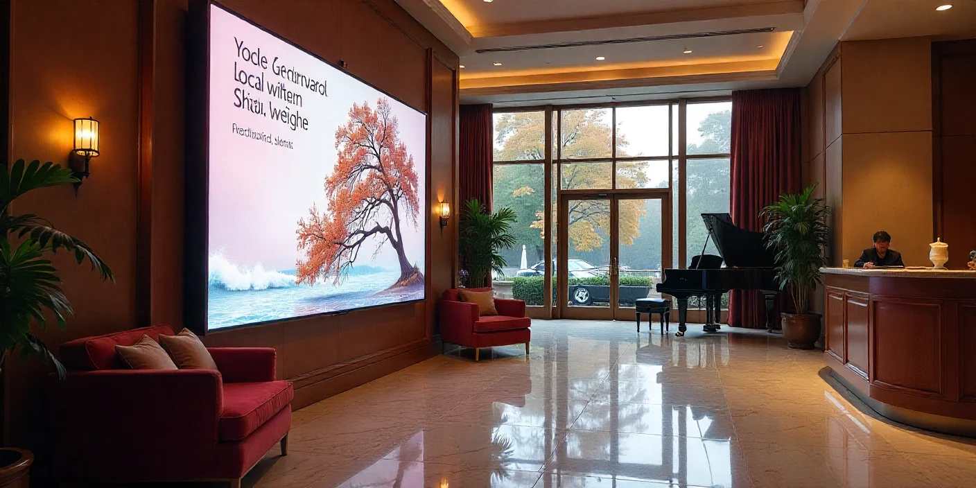 digital signage in hotel lobbies