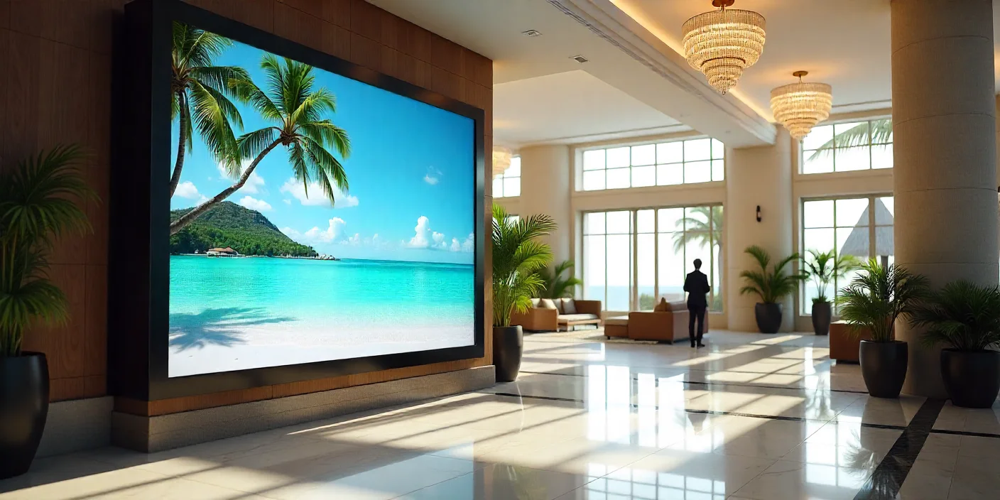 investment in hotel lobby digital signage