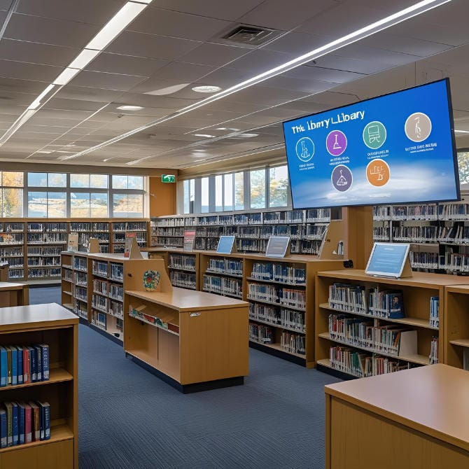 library digital signage