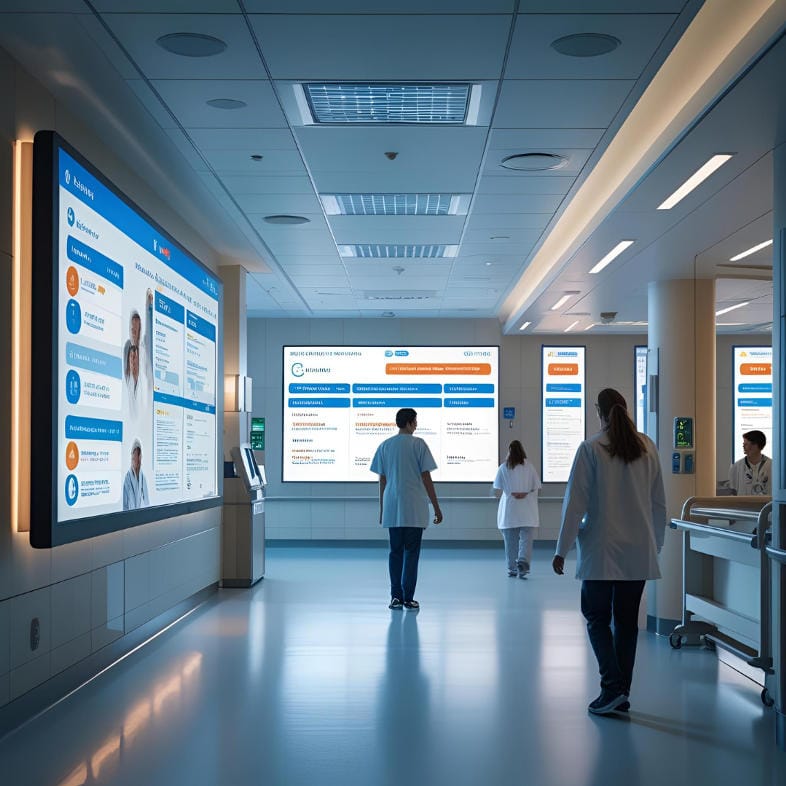 benefits of digital signage in hospitals