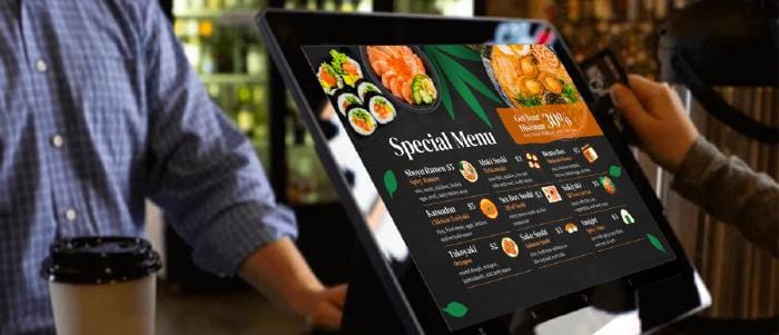 digital signage solution for restaurants