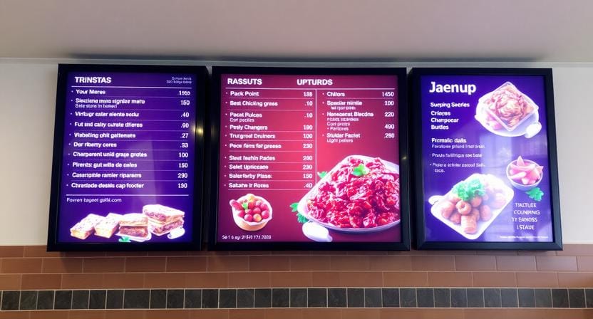 digital menu screen creator