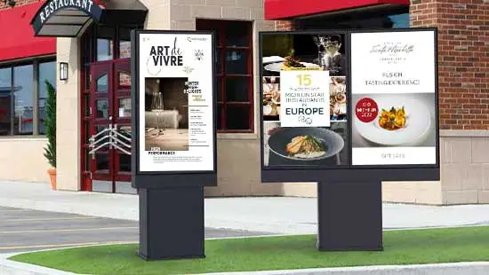 Outdoor digital drive thru menu board