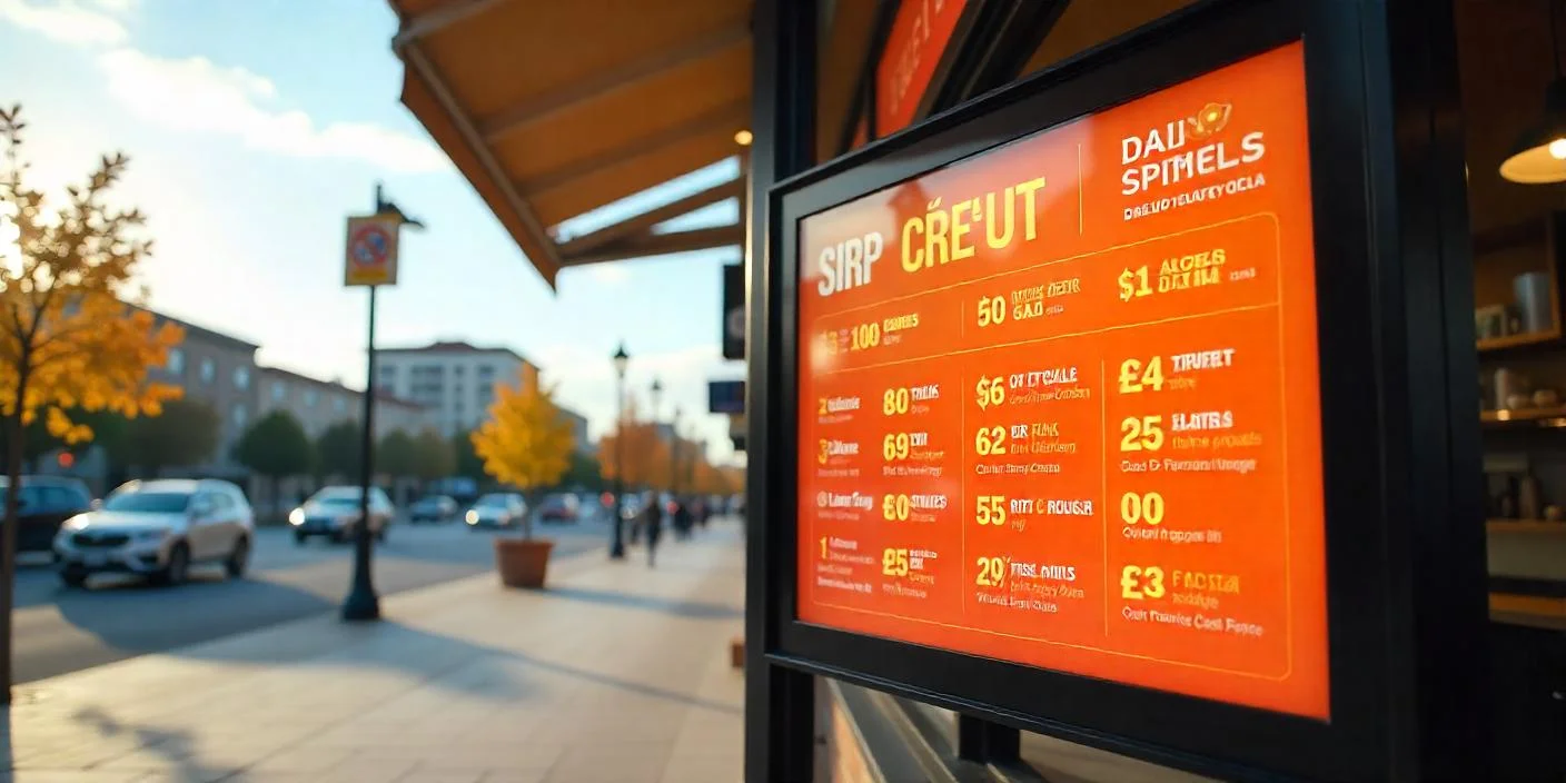 professional-looking menu displays