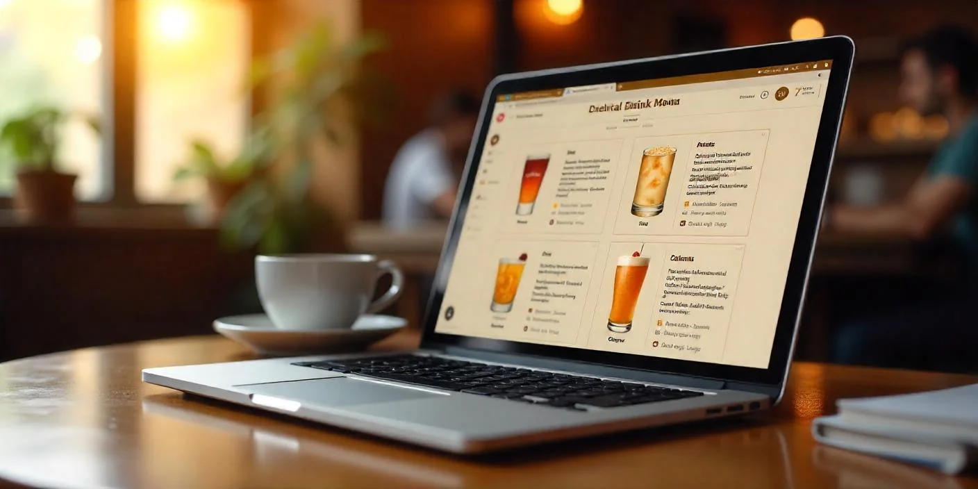 Attractive Digital Drink Menu