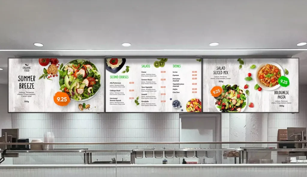 Digital Menu Board TV Specs