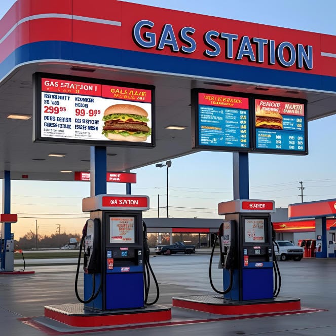 Gas Station Digital Signage