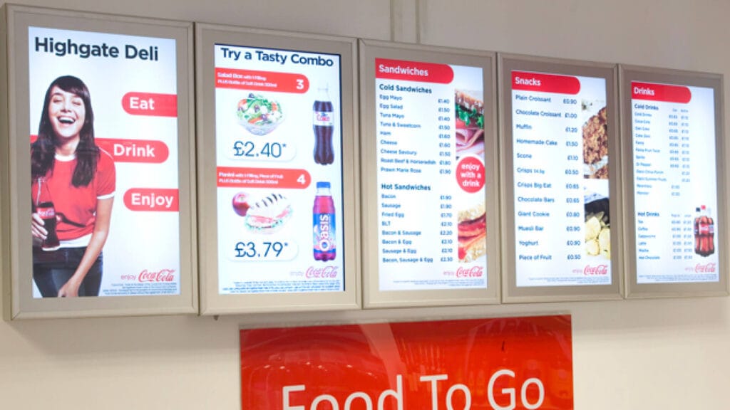 clover digital menu board