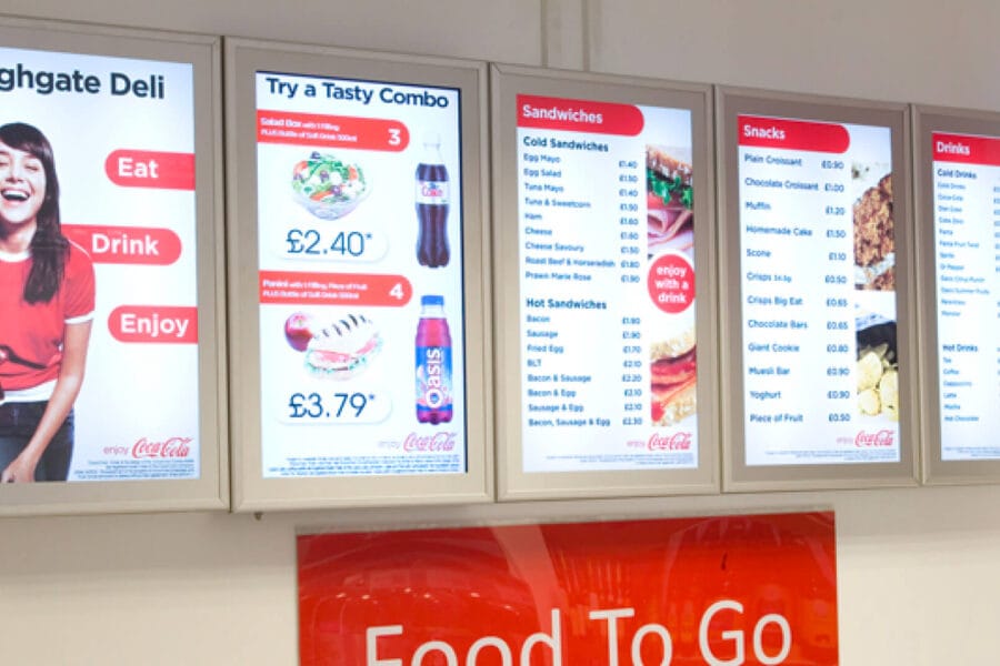 clover digital menu board