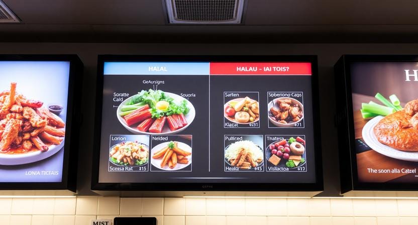 halal food signage
