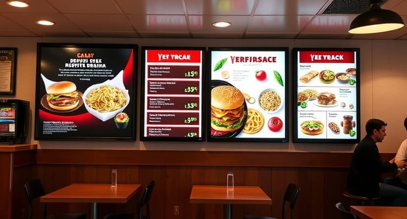 Digital menu board installation
