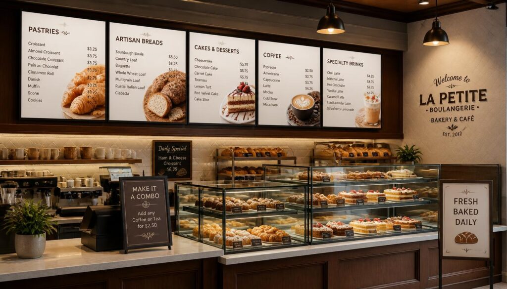 Bakery Menu Ideas for Digital Signage