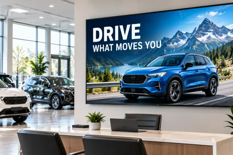 Nento digital signage for Auto Dealerships & Repair Shops