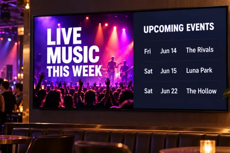 Nento digital signage for Entertainment & Event Venues