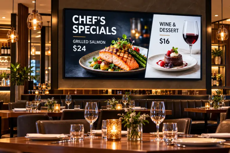 Nento digital signage for Full-Service Restaurants