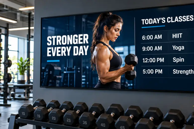 Nento digital signage for Gyms & Fitness Studios