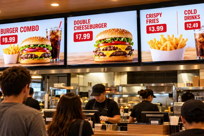 Nento digital signage for Quick Service Restaurants (QSR)